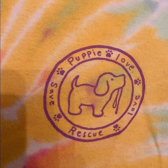 Tie dye Puppie Love t-shirt - Picture 4 of 5